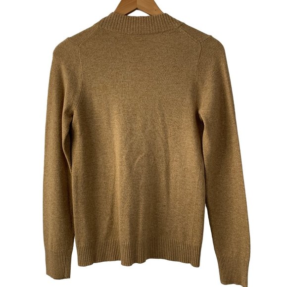 Womens J Crew Lightweight Tan V-neck Sweater Small Cashmere Blend 6609 LS GUC - Picture 7 of 10